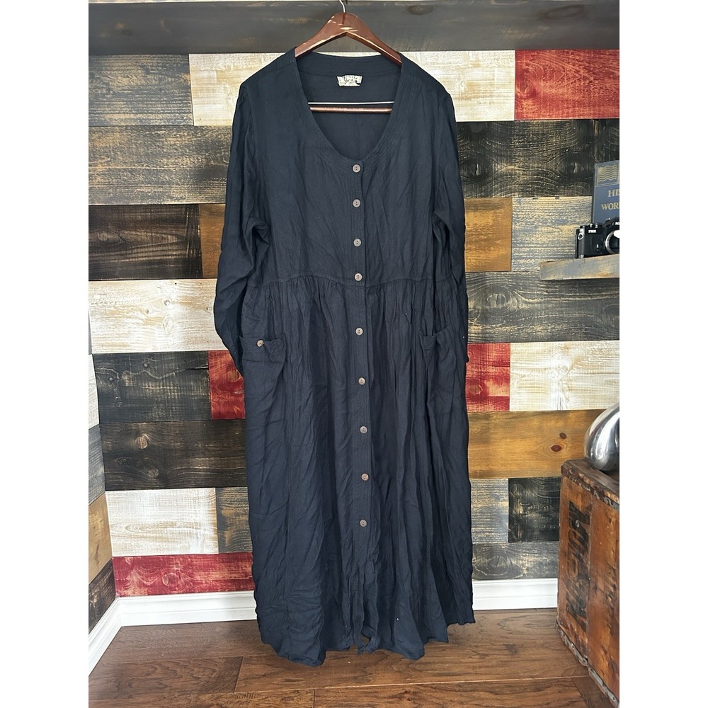 Vintage April Cornell April Too Prairie Work Farm Dress Tunic Maxi Women's XL